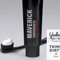 Thumbnail for Maverick toothpaste with a toothbrush and toothpaste on a gray background