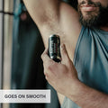 Thumbnail for Man holding a can of RGMN+ Raptor deodorant talks about the product's smooth application